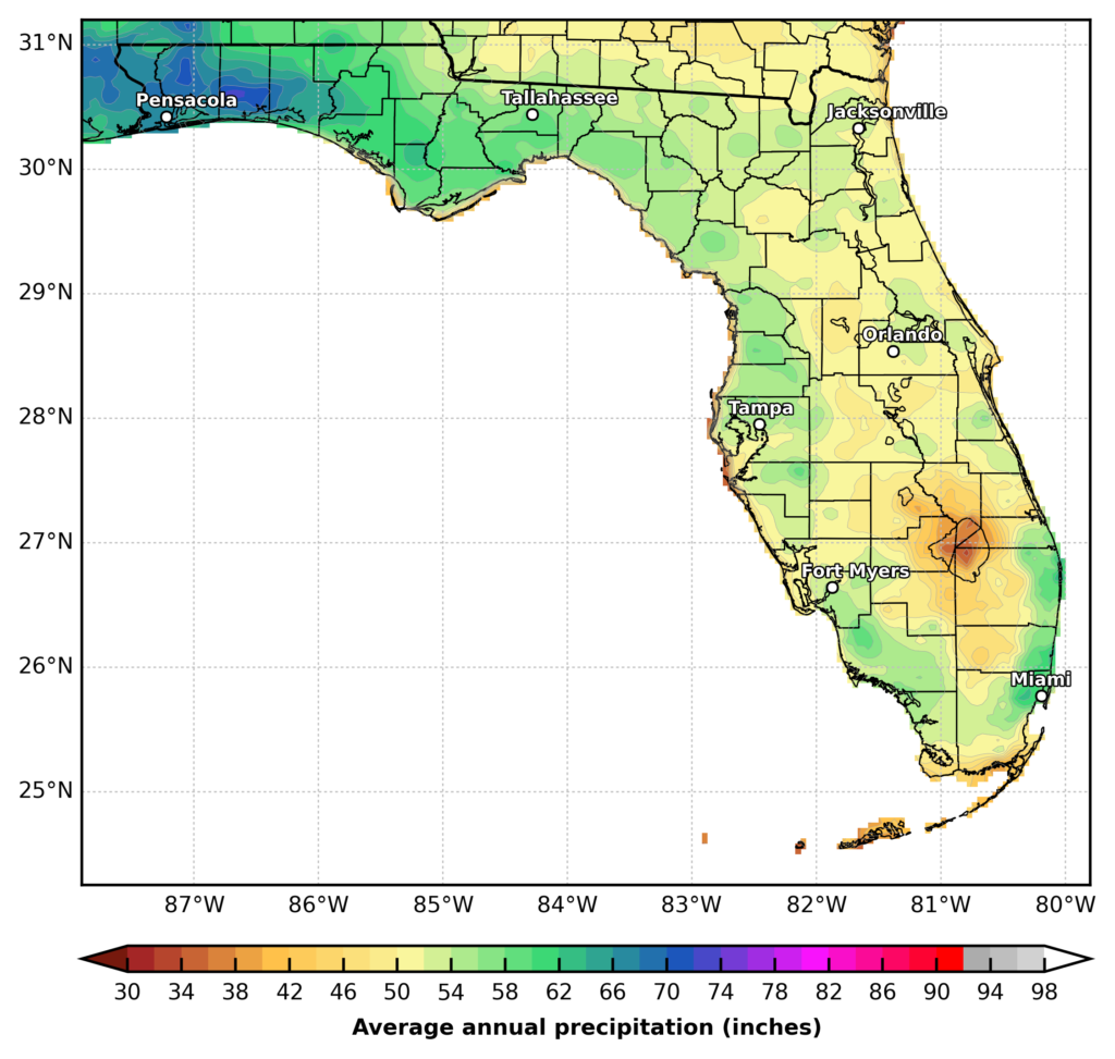 PRISM Precipitation Maps for the Southeast – SERCC